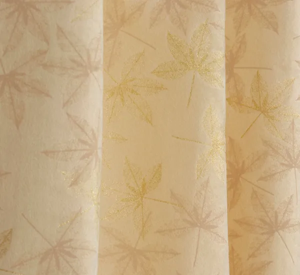 Elegant_Beige_Curtains_With_Subtle_Leaf_Pattern_-_Set_Of_2_Panels_With_Grommet_Top