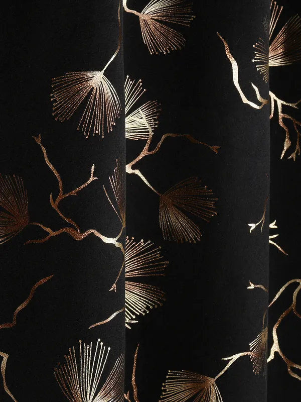 Elegant_Black_Curtain_With_Golden_Ginkgo_Leaf_Pattern