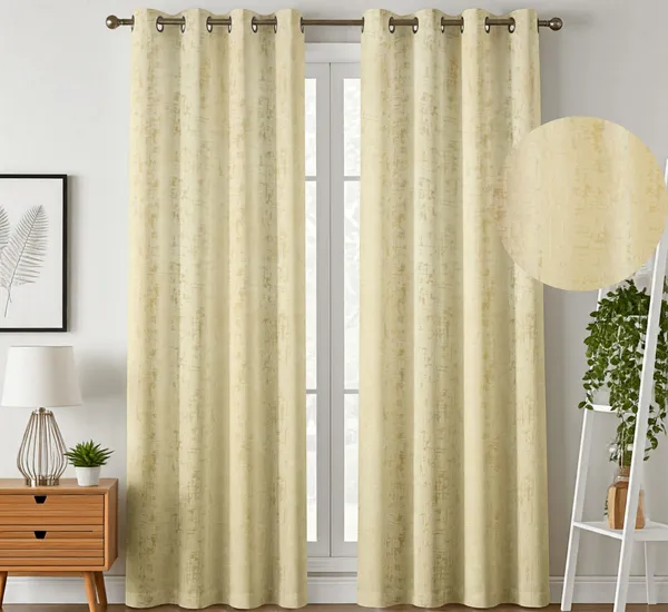 Elegant_Cream_Sheer_Curtain_With_Gold_Floral_Print_And_Grommets