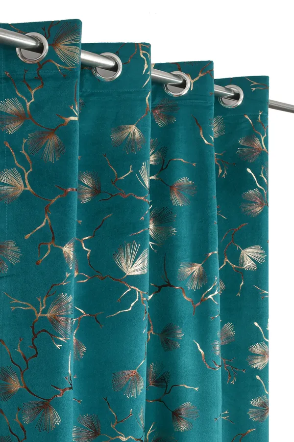 Teal_Floral_Embroidered_Grommet_Curtain_Set_-_Pack_Of_4