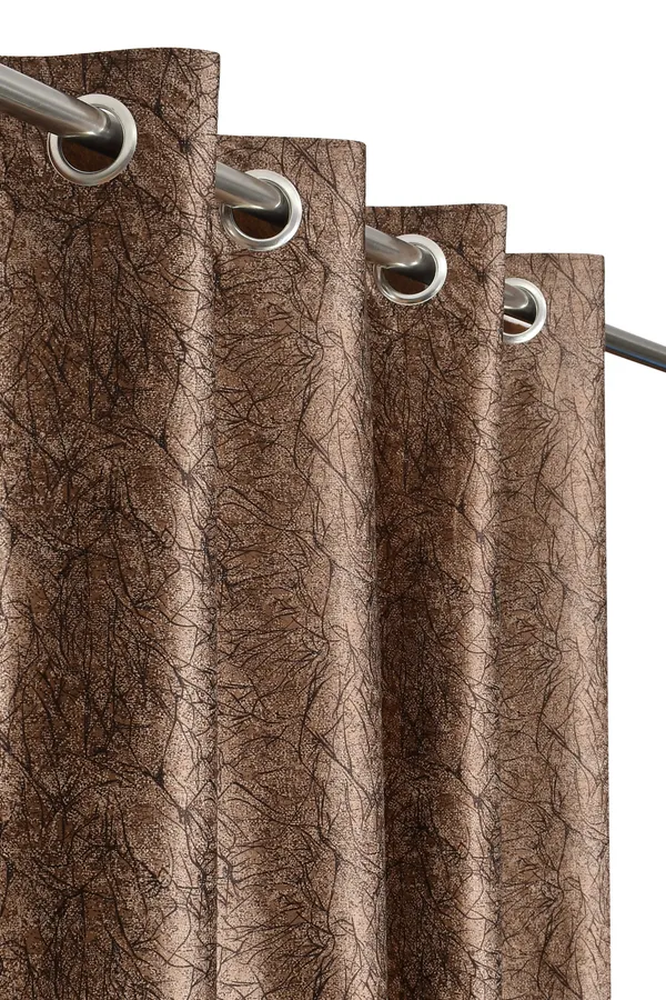 Textured_Brown_Grommet_Curtain_With_Metallic_Finish