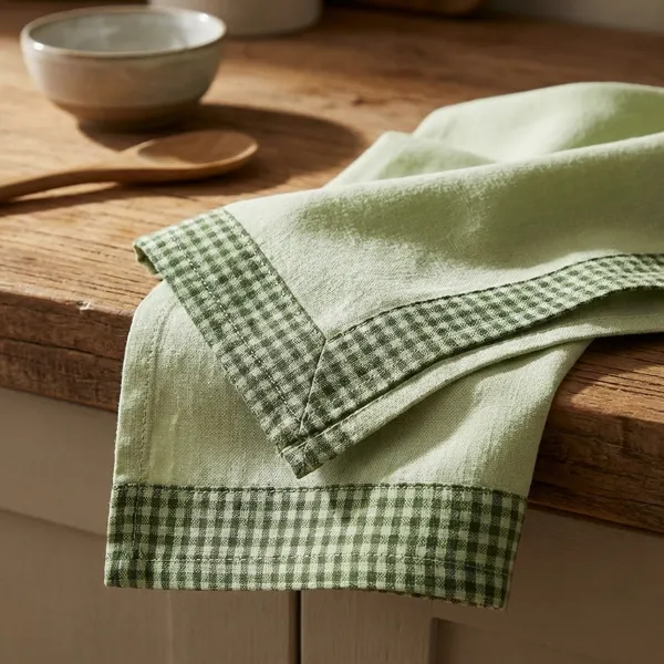 Green_Waffle_Weave_Kitchen_Towels_Set_(Pack_Of_2)