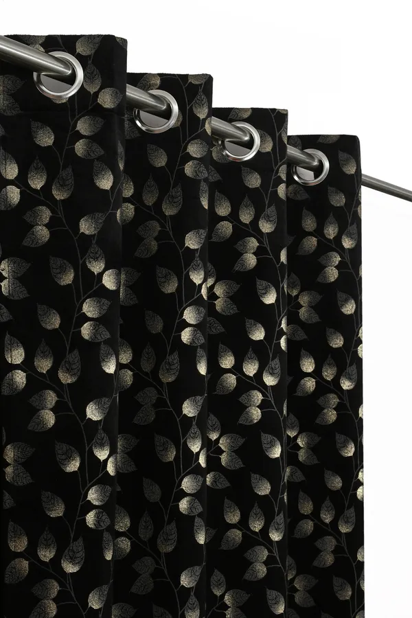 Black_Metallic_Dot_Print_Grommet_Curtain_Set_-_Set_Of_2_Panels
