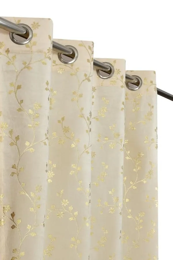 Elegant_Cream_Sheer_Curtain_With_Gold_Floral_Print_And_Grommets