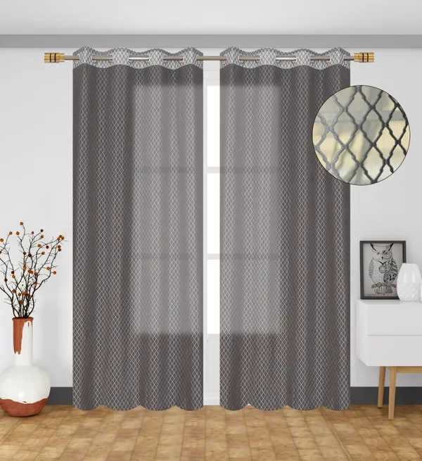 Grey_Diamond_Pattern_Sheer_Curtain_Panels_With_Rod_Pocket_-_Set_Of_4
