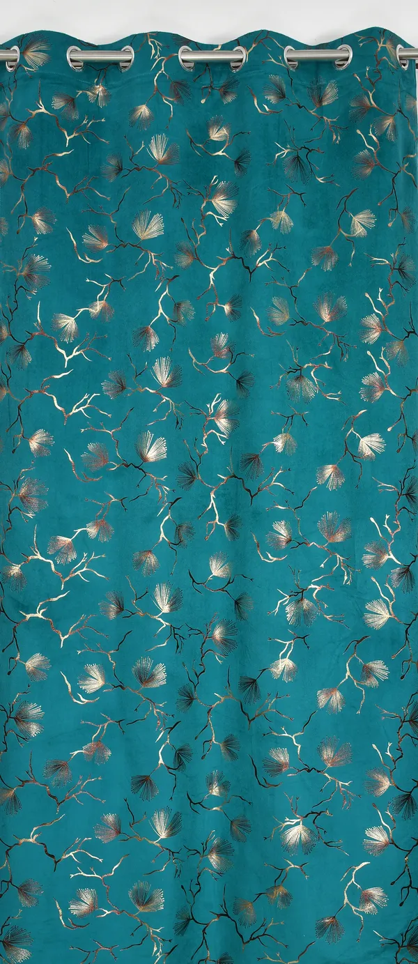 Teal_Floral_Embroidered_Grommet_Curtain_Set_-_Pack_Of_4