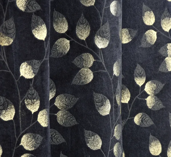 Navy_Blue_Velvet_Curtains_With_Golden_Foil_Leaf_Print_-_Set_Of_2_Panels_With_Grommet/Eyelet_Top