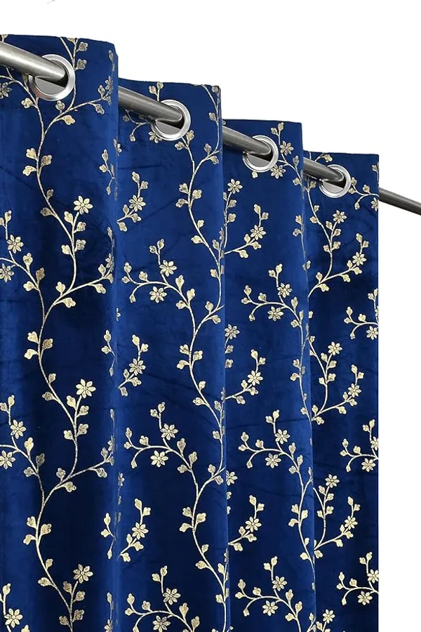 Blue_Floral_Embroidered_Eyelet_Curtain_Set_-_Door_&_Window_Drapes