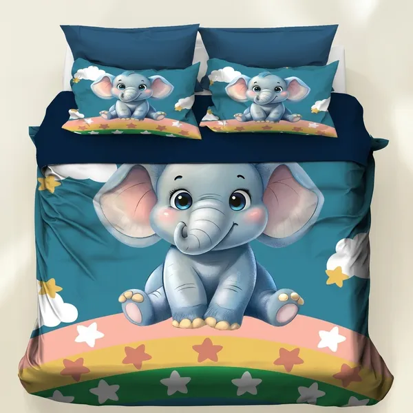 7D_Printed_Cute_Baby_Elephant_Kids_Bedding_Set_-_3D_Cartoon_Comforter_With_Pillow_Covers