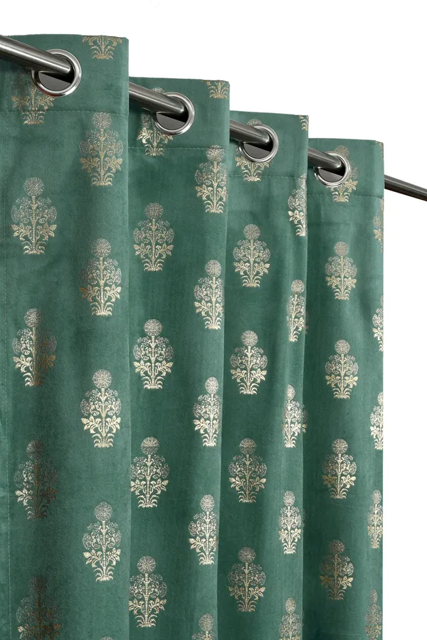 Teal_Damask_Print_Blackout_Curtains_With_Grommets_-_Set_Of_2_Panels