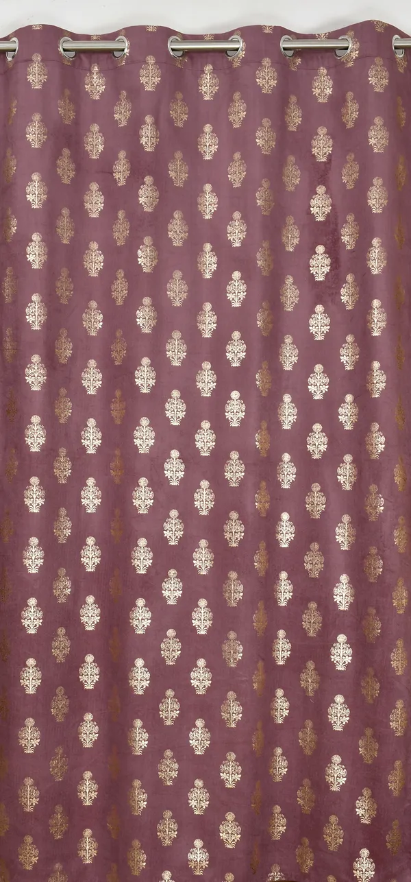 Purple_Damask_Print_Eyelet_Curtains_With_Gold_Pattern_-_Set_Of_2_Panels