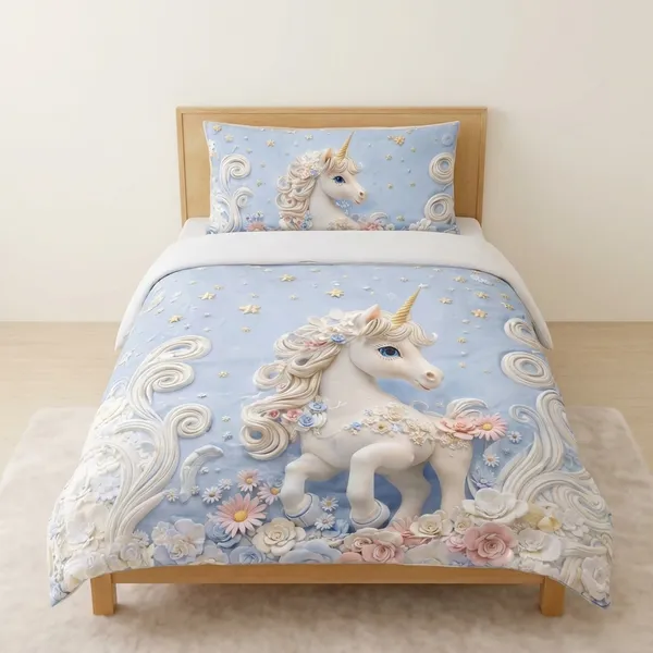 7D_Printed_Unicorn_Dreams_Bedsheet_Set_With_Pillow_Cover_-_Single_Bed