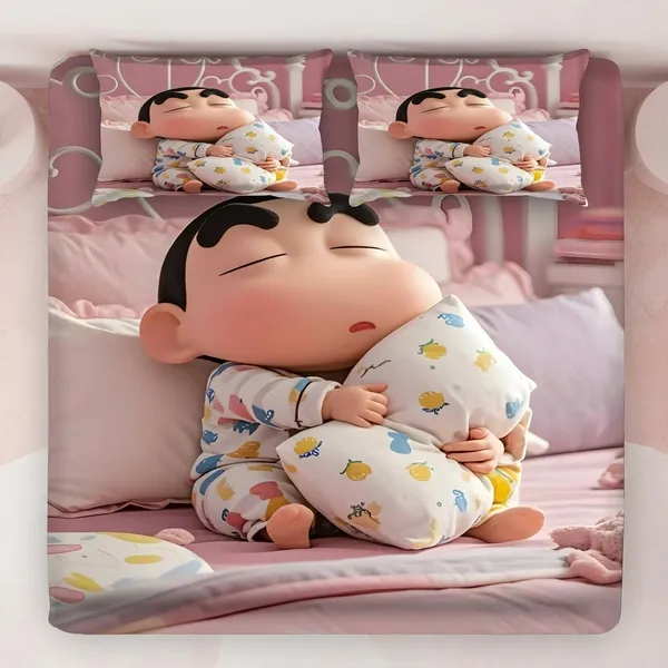 7D_Printed_Shinchan_Bedding_Set_-_Cartoon_Character_Print_Bed_Linen_With_Pillowcases