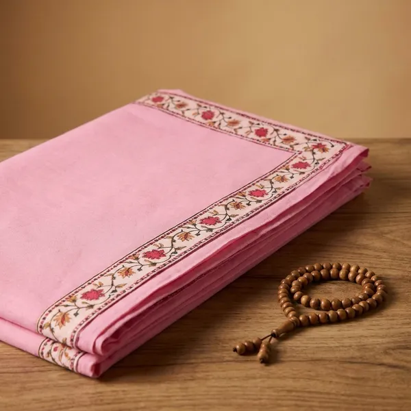Pink_Embroidered_Border_Prayer_Mat_Set_(Set_Of_2)