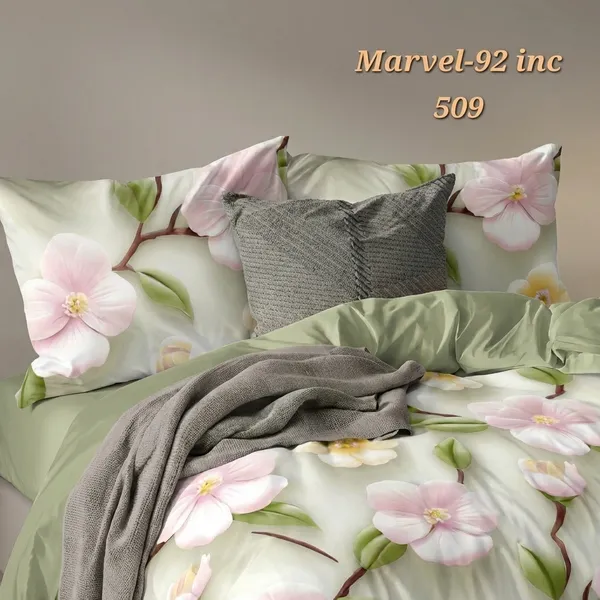 7D_Printed_Marvel-92_Floral_Bedding_Set_-_Pink_Blossom_Design_(Model_509)