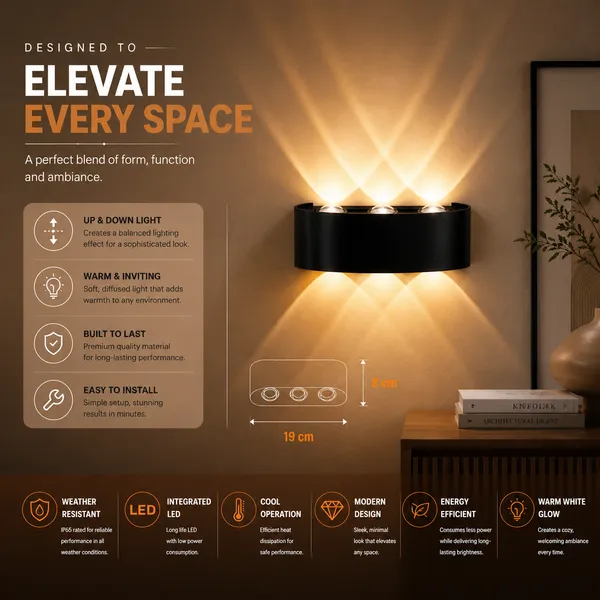 3-3_Up_&_Down_LED_Wall_Light