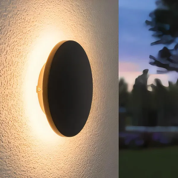 Wall_Light_Outdoor_Moon_12W_And_Led_Track_Light_Black_Cylindrical_Spotlight_With_Adjustable_Mounting_Warm_Light_10W_Combo_Pack_Of_2