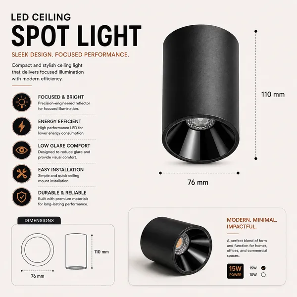 STARKLE_WHITE_3CCT_LED_Surface_Ceiling_Spot_Light_|_Anti-Glare_COB_Spotlight