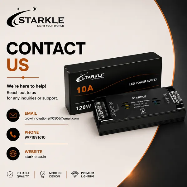 Starkle_DC_LED_Driver_(SMPS)_|_Constant_Voltage_Power_Supply_for_Indoor_LED_Strip_Lights_|_Aluminium_Body_|_BIS_Approved_|_(1-Year_Warranty)
