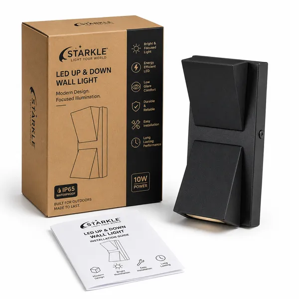 Starkle_DuoBeam_LED_Up_&_Down_Wall_Light_–_10W,_IP65_Outdoor_Wall_Sconce