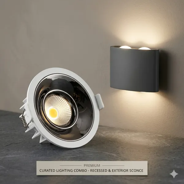 Pack_Of_2_Up_Down_Wall_Light_4_Way_Beam_4W_And_Deep_Cob_Delta_7W_Combo