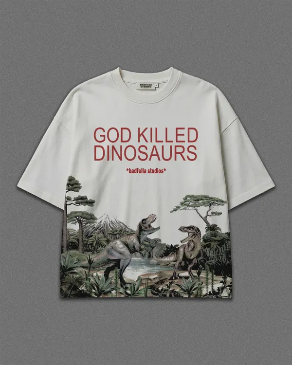 GOD_kILLED_DINO_TEE