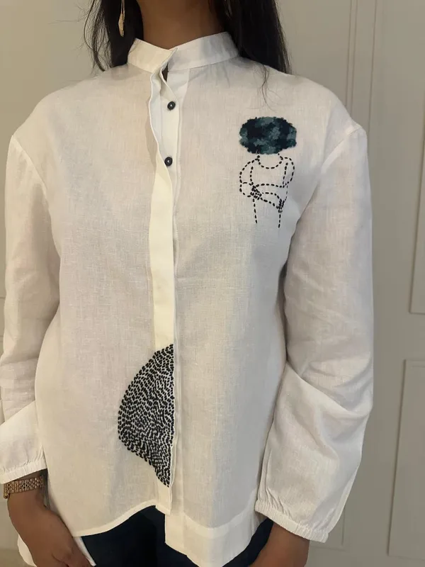 Pearl_White_Cotton_Shirt_For_Women