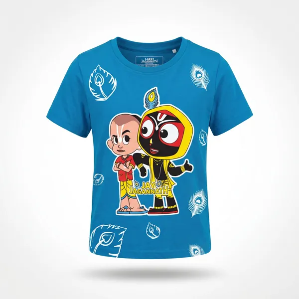Jay_Jagannath_Kids_"Best_Friends"_Ocen_Blue_T-Shirt