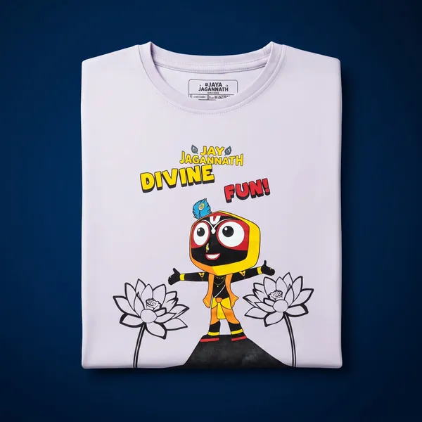 Jay_Jagannath_Kids_"Divine_Fun!"_Lavender_T-Shirt