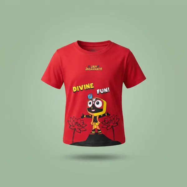 Jay_Jagannath_"Divine_Fun!"_Red_T-Shirt