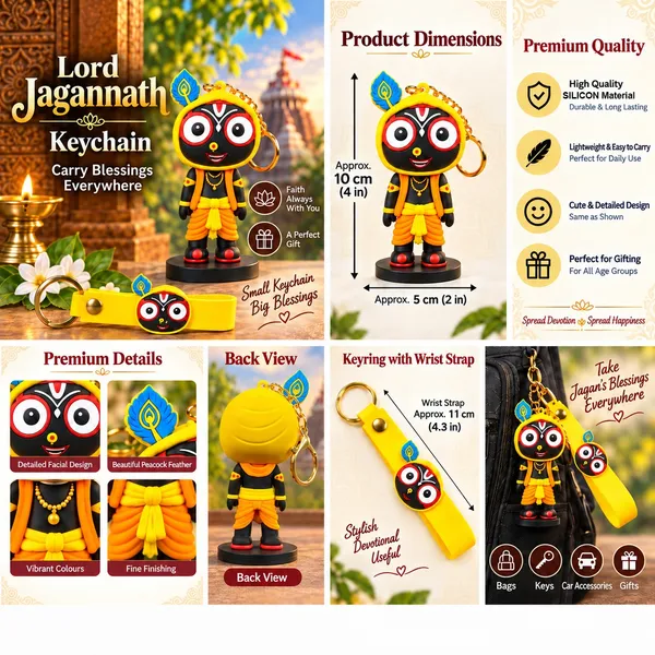 Buy_Lord_Jagannath_Silicone_Keychain_&_Get_a_Matching_Wristlet_Free