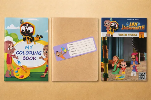 Comics_Book_Tirth_Yatra_+_Notebook_Label_(7_Sheets)_+_Coloring_Book