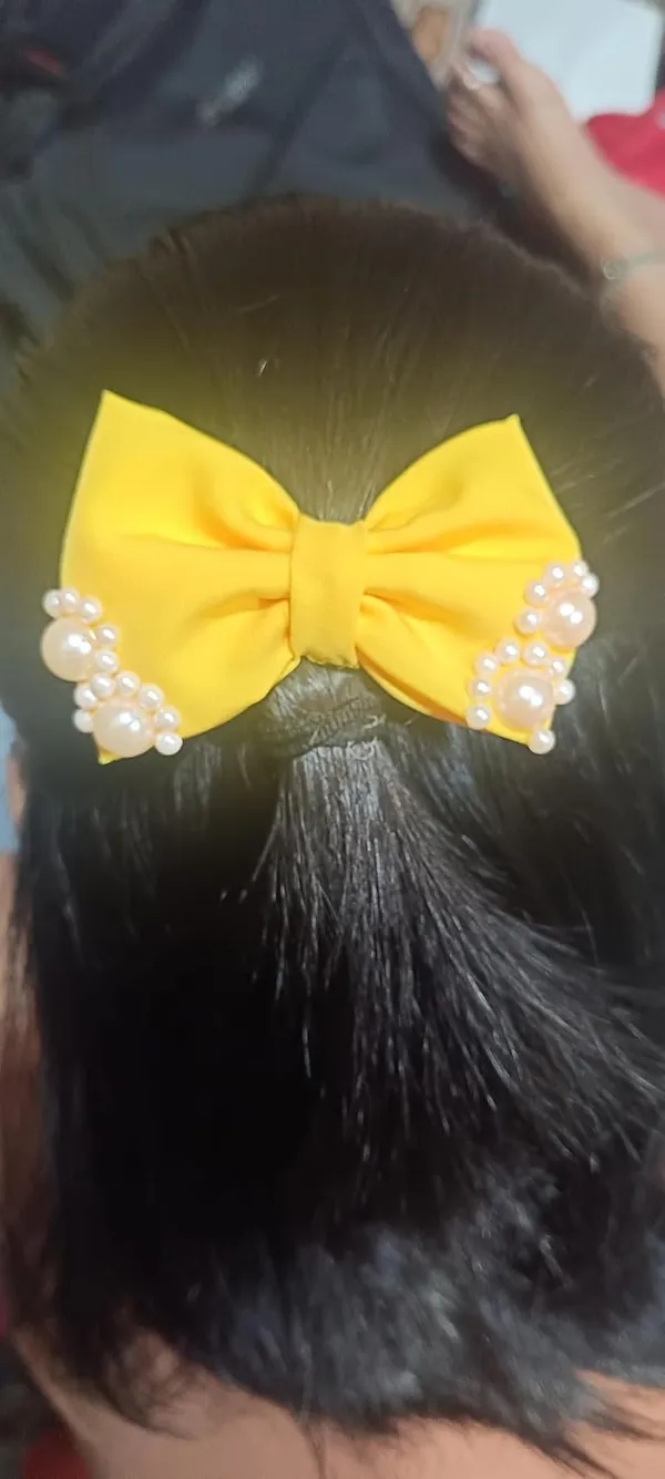 Yellow_Satin_Premium_And_Elegant_Hair_Bow_For_Women