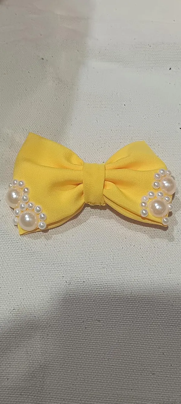 Yellow_Satin_Premium_And_Elegant_Hair_Bow_For_Women