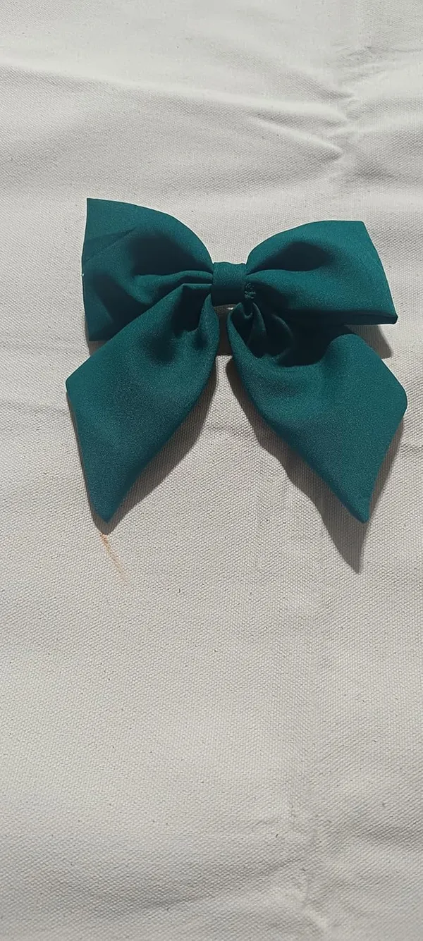 Teal_Green_Satin_Premium_And_Elegant_Hair_Bow_For_Women