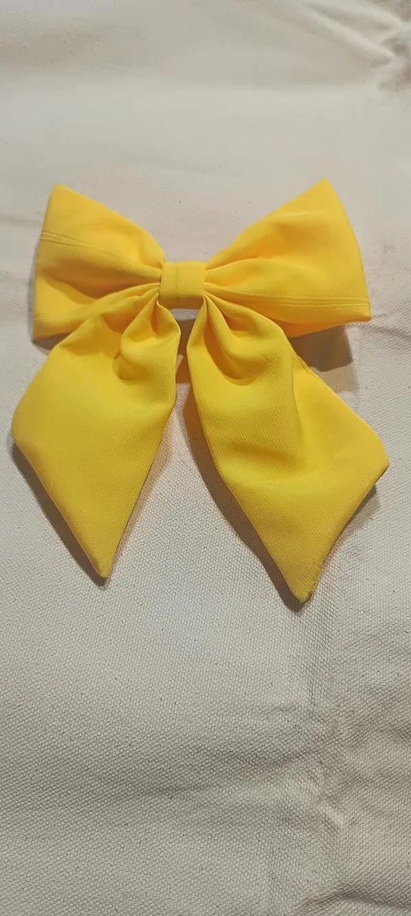 Yellow_Satin_Premium_And_Elegant_Hair_Bow_For_Women