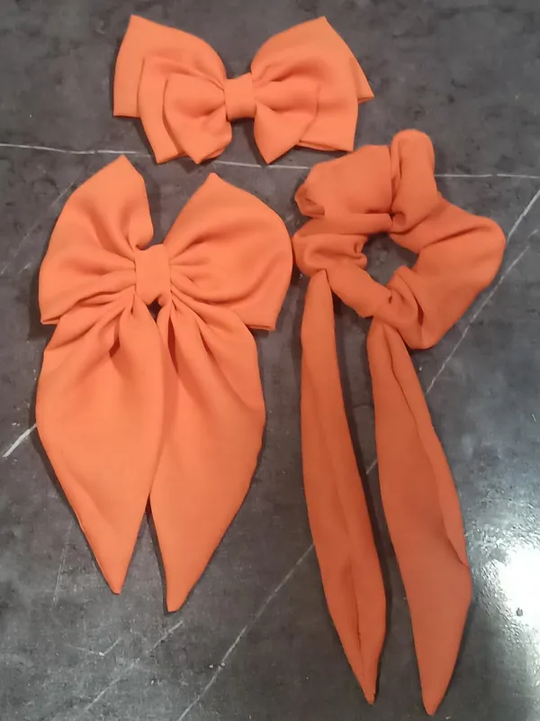 Orange_Satin_Premium_And_Elegant_Hair_Bow_For_Women_(Pack_of_3)