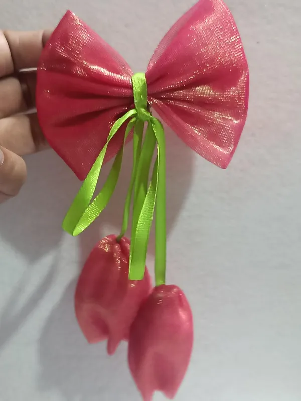 Red_Satin_Premium_And_Elegant_Hair_Bow_For_Women_(Pack_of_3)