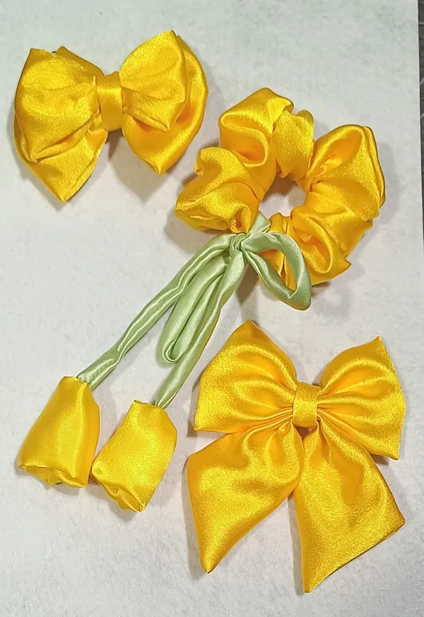 Yellow_Satin_Premium_And_Elegant_Hair_Bow_For_Women_(Pack_of_3)