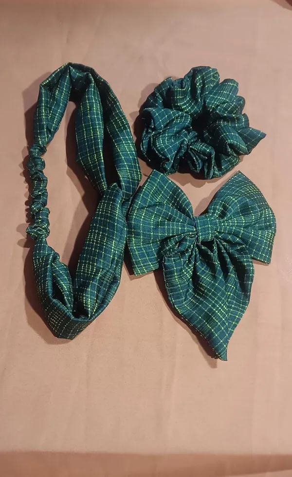 Green_Satin_Premium_And_Elegant_Hair_Bow_For_Women_(Pack_of_3)