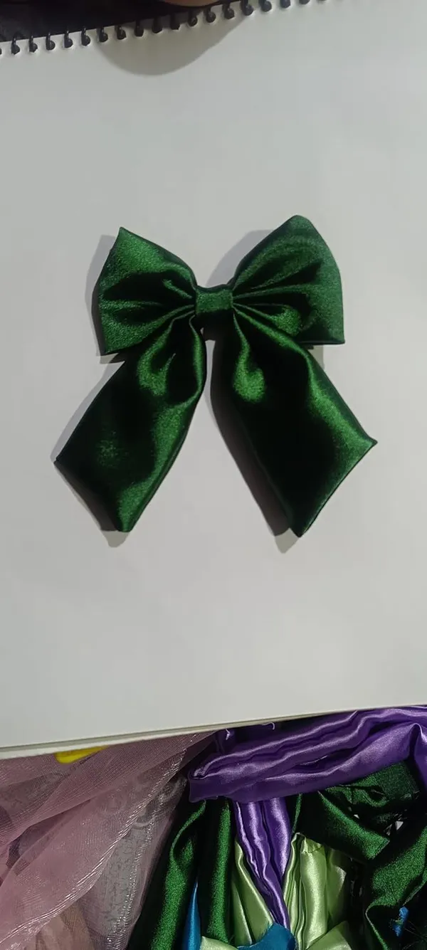 Green_Satin_Premium_And_Elegant_Hair_Bow_For_Women