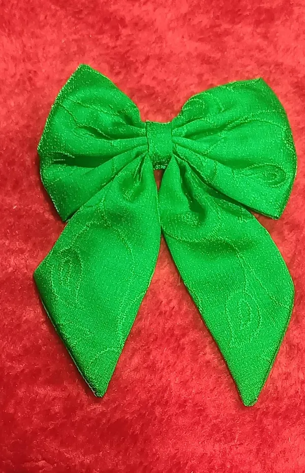 Green_Metallic_Mesh_Premium_And_Elegant_Bow_For_Women