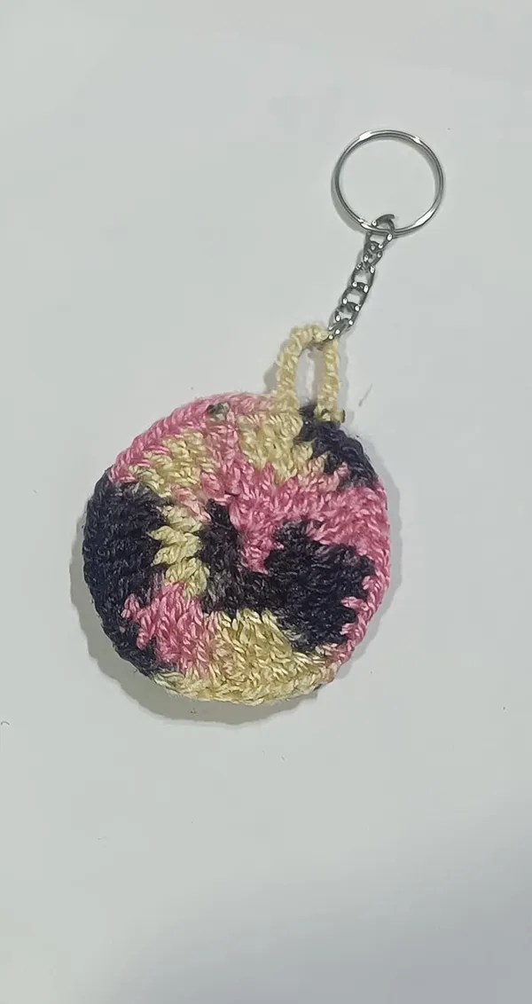 Orange_And_Black_Woolen_Premium_And_Elegant_Keychain_For_Women
