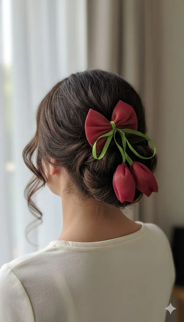 Green_Satin_Premium_And_Elegant_Hair_Bow_Clip_For_Women