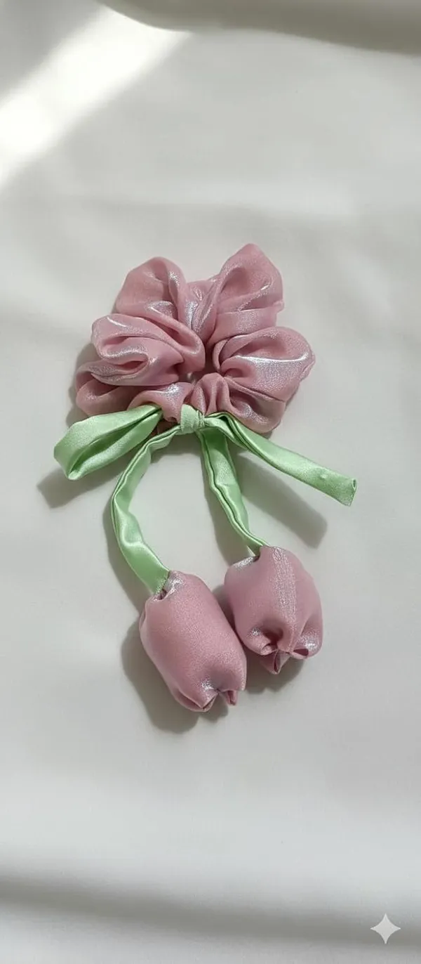 Pink_And_Green_Satin_Premium_And_Elegant_Hair_Bow_For_Women