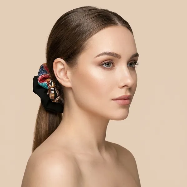 Black_And_Green_Satin_Premium_And_Elegant_Hair_Bow_For_Women_(Pack_of_5)