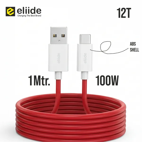 Eliide_Eld-12T_Usb_To_Type-C_Cable_100W_6A_Fast_Charging_1M