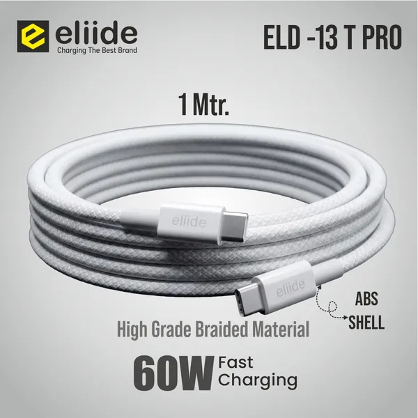 Eliide_Eld-13T_Pro_Type-C_To_Type-C_Cable_60W_6A_Fast_Charging_1M