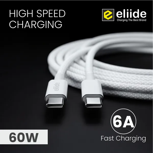 Eliide_Eld-13T_Pro_Type-C_To_Type-C_Cable_60W_6A_Fast_Charging_1M