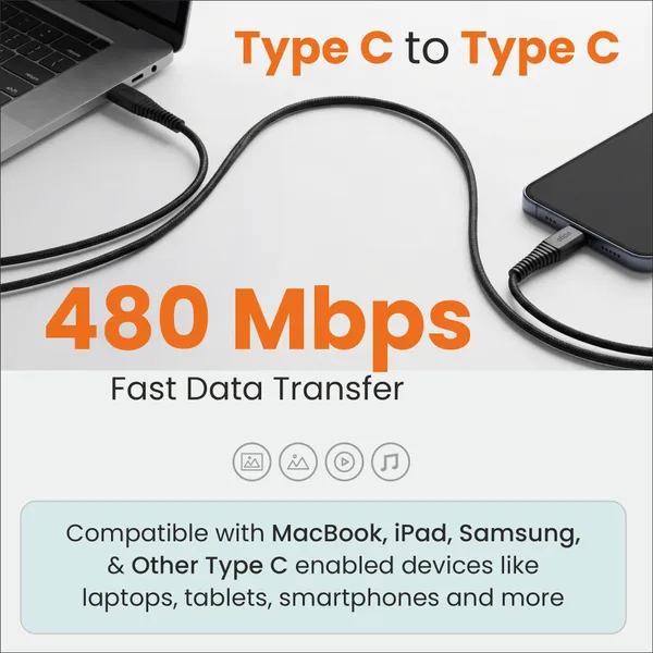Eliide_Eld-19T_Type-C_To_Type-C_Cable_60W_6A_Fast_Charging_1M